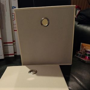 Set of 2 Fabric Storage Cubes NWOT